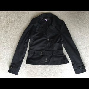 Adolfo Dominguez cotton blend biker jacket